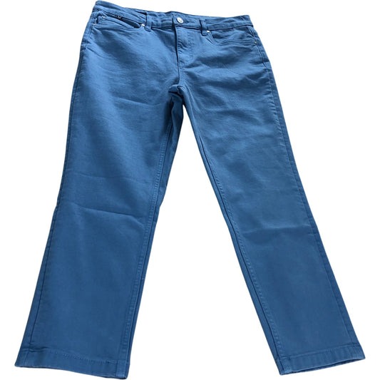 Crew Clothing Company Cropped Trousers UK10 Women's Blue