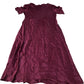 Baukjen Midi Dress Viscose Burgundy Size 16 Women's Short Sleeve Elegant