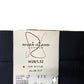 River Island W28 L32 Slim Fit Trousers Men Navy Formal Pants