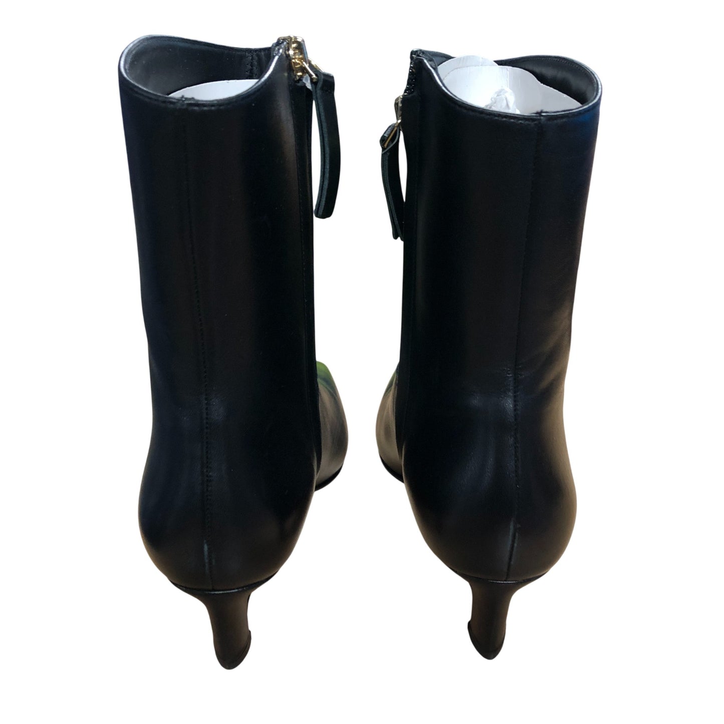 Alohas Ankle Boots UK6 Women's Pointed Toe Heeled Black Leather Size 39