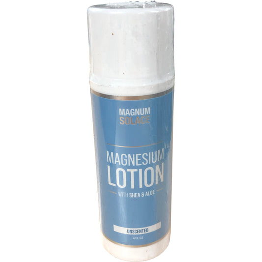MAGNUM SOLACE Magnesium Lotion Unscented 4 Fl Oz Alternative to Cream