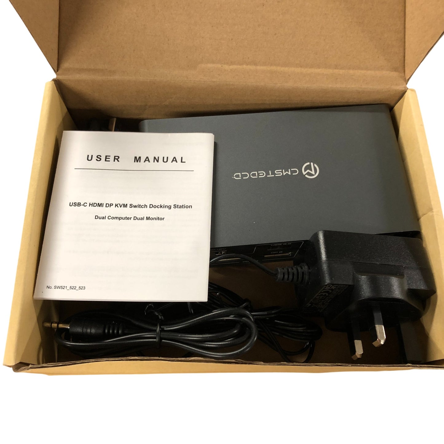 CMSTEDCD Docking Station JHS-UK-SW523 USB-C HDMI DP KVM Dual Monitor