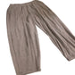 Trousers Beige Relaxed Wide Leg Fit Joggers Cotton Mix