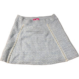 River Island A-Line Skirt UK12 Women's Textured Stretch Knit Grey With Lurex