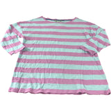 Boden Pink/Blue Striped 3/4 Length Sleeve Top - Size 12