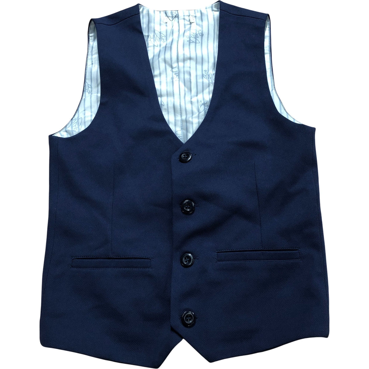 Kids Formal Navy Waistcoat Age 10 Years Smart Casual Wear