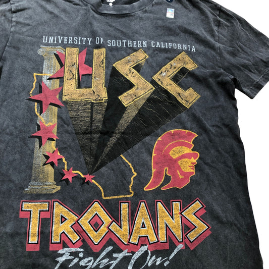 Hollister USC Trojans T-Shirt Size S Men's Black Graphic Tee University