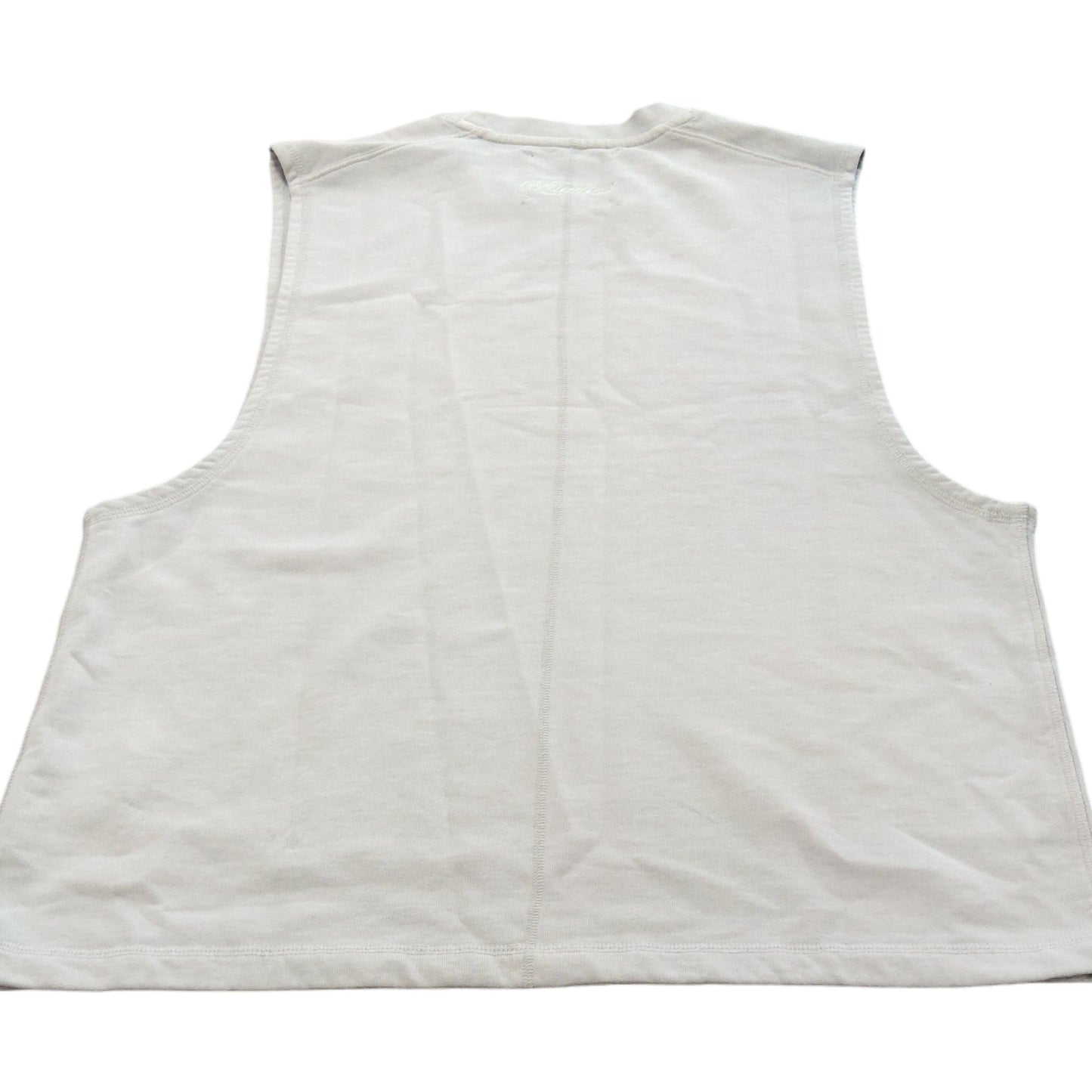 River Island Sleeveless Top UK L Women's Regular Fit Light Grey Cotton Vest