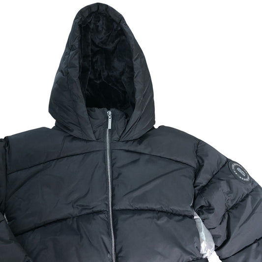 Baker By Ted Baker Puffer Jacket 12 Years Girls Black Hooded Insulated Outerwear