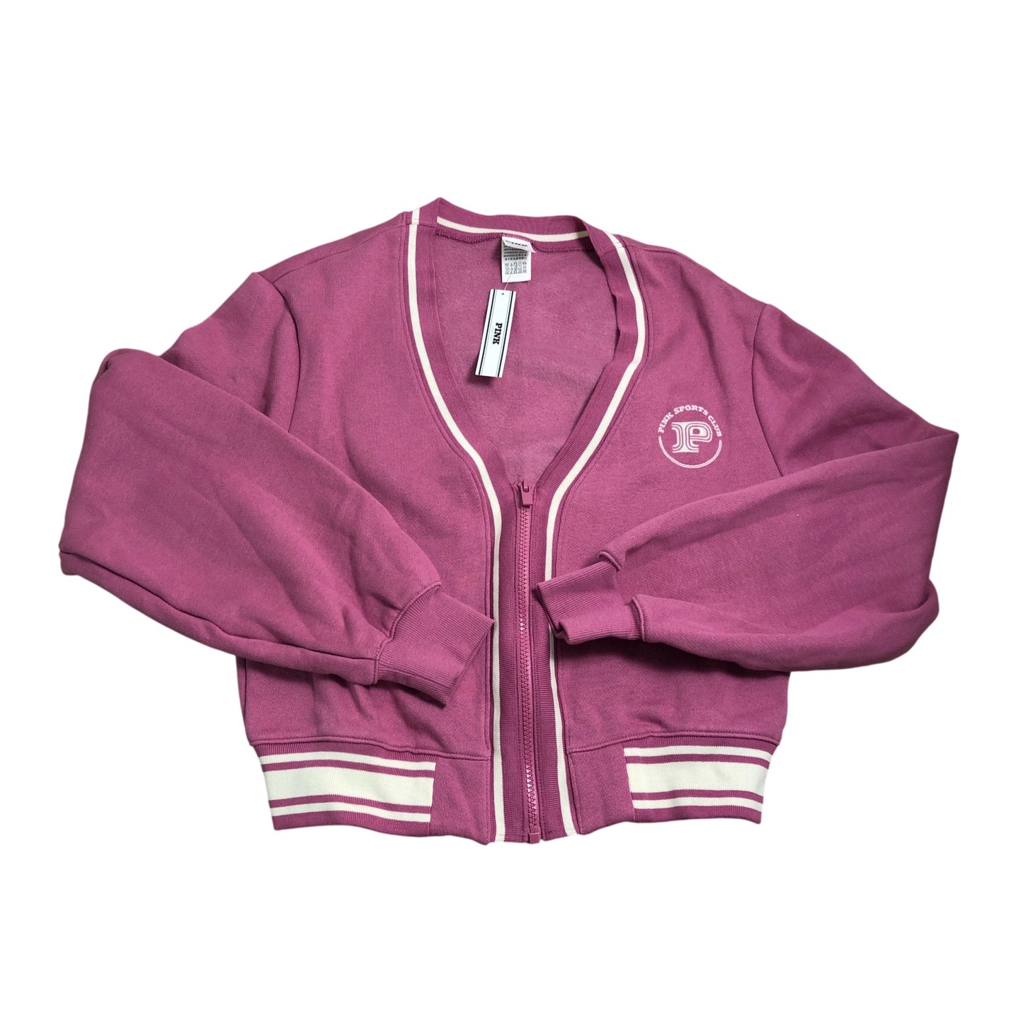 Pink Victoria's Secret Women's Zip Up Cardigan Medium Pink Sports Club