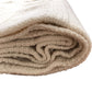 Luxurious Merino Wool Blanket Cream Soft Fringe Decorative Throw W140cm x L200cm