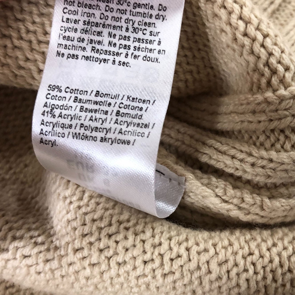River Island Women's Knitted Midi Skirt Cream Ribbed Cotton Blend Size 6