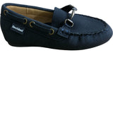 River Island Boys Moccasins UK7 Navy Suede