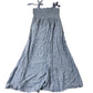 Blue Smocked Maxi Dress Sleeveless Summer Size 12