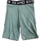 RIVER ISLAND Girls Khaki Shorts UK12 Casual Stretch Cotton Light Green