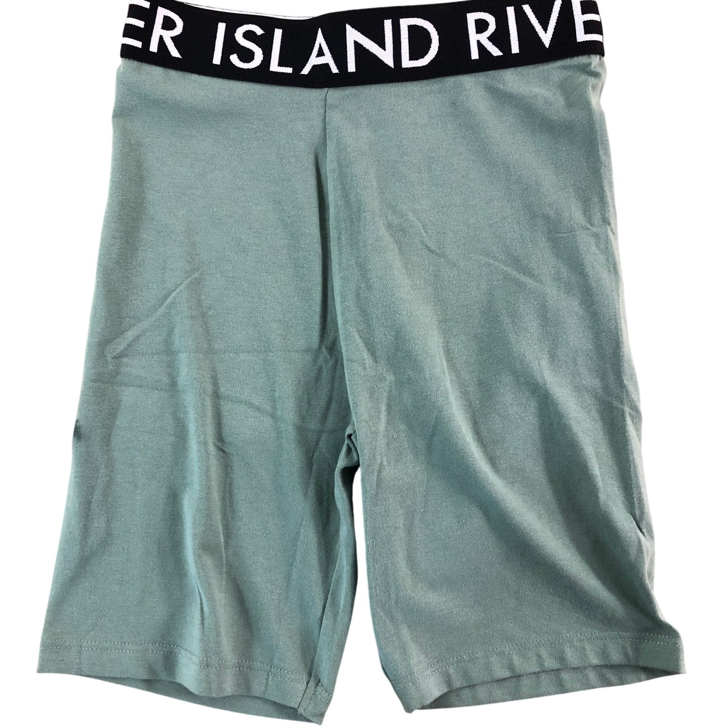 RIVER ISLAND Girls Khaki Shorts UK12 Casual Stretch Cotton Light Green
