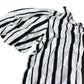 River Island Women's Black White Striped Off Shoulder Top Size 10