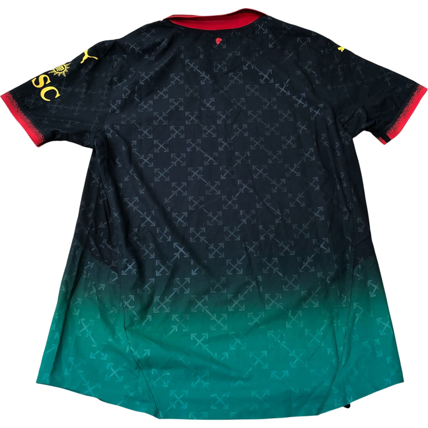 AC Milan 2025 Off White Jersey Men's L Black Green Emirates Fly Better