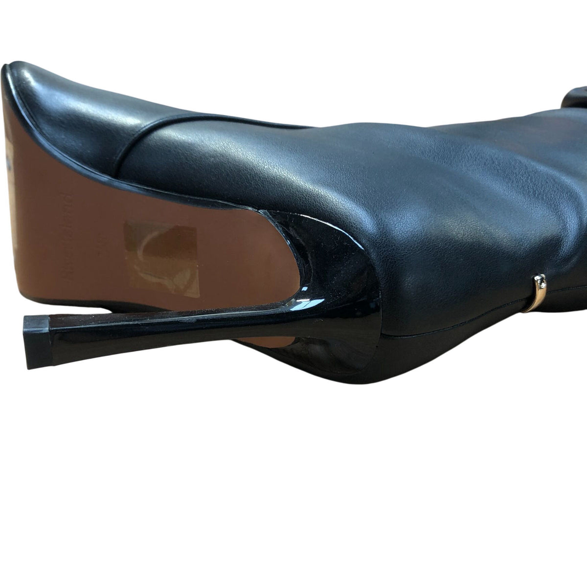 River Island Black Slouchy Knee High Boots Women's Fashion Stiletto Heels