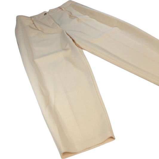 River Island Trousers UK14 Women's Beige Wide Legged Stylish High Waist