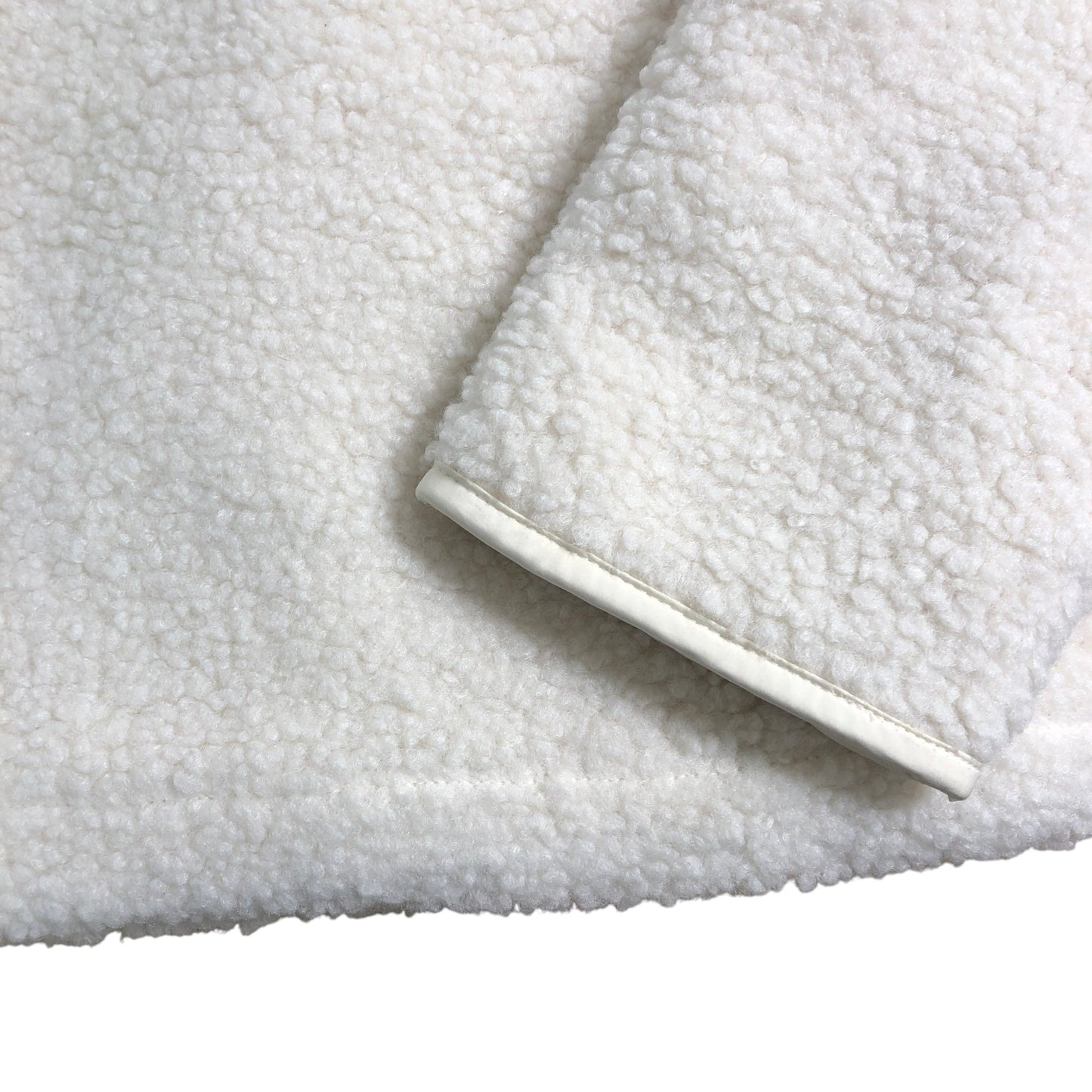 Branded Borg Jacket M Women's Cream Full Zip Soft Fleece