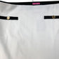 River Island White Skirt UK22 Women's Stylish Smart Casual Gold Button Detail