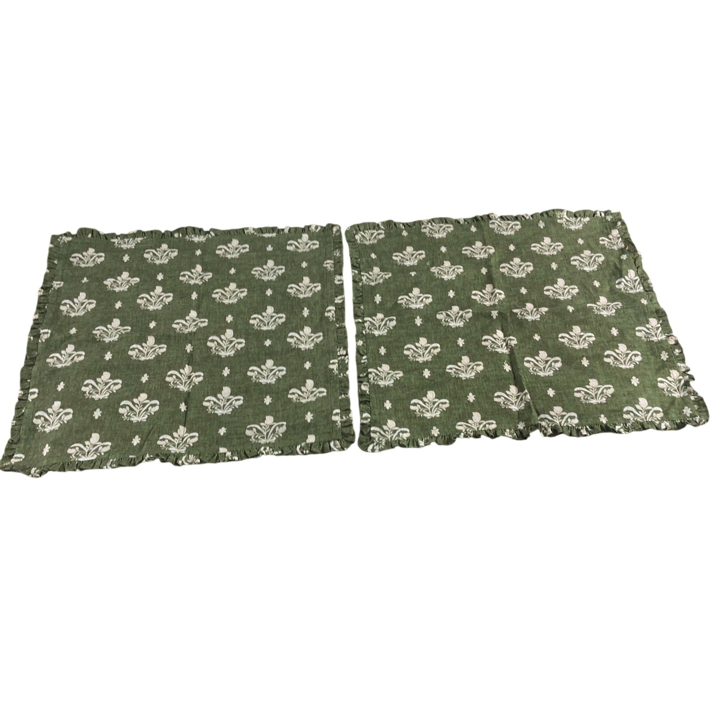 Green Floral Placemats Set 45 x 45cm