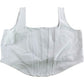 River Island White Square Neck Crop Top UK L Women's