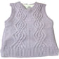 River Island UK9-10 Years Lilac Cable Knit Sleeveless Top With White T-Shirt