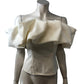 River Island Off Shoulder Top UK12 Women's Cream Puff Sleeve Stylish Blouse