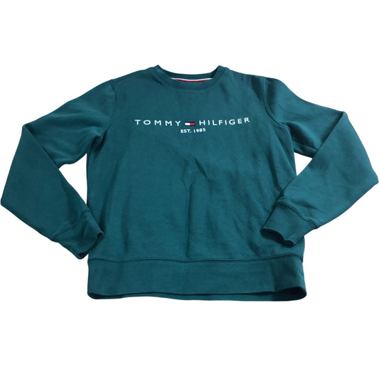Tommy Hilfiger Sweatshirt Men's Green Size Small Established 1985 Cotton Blend