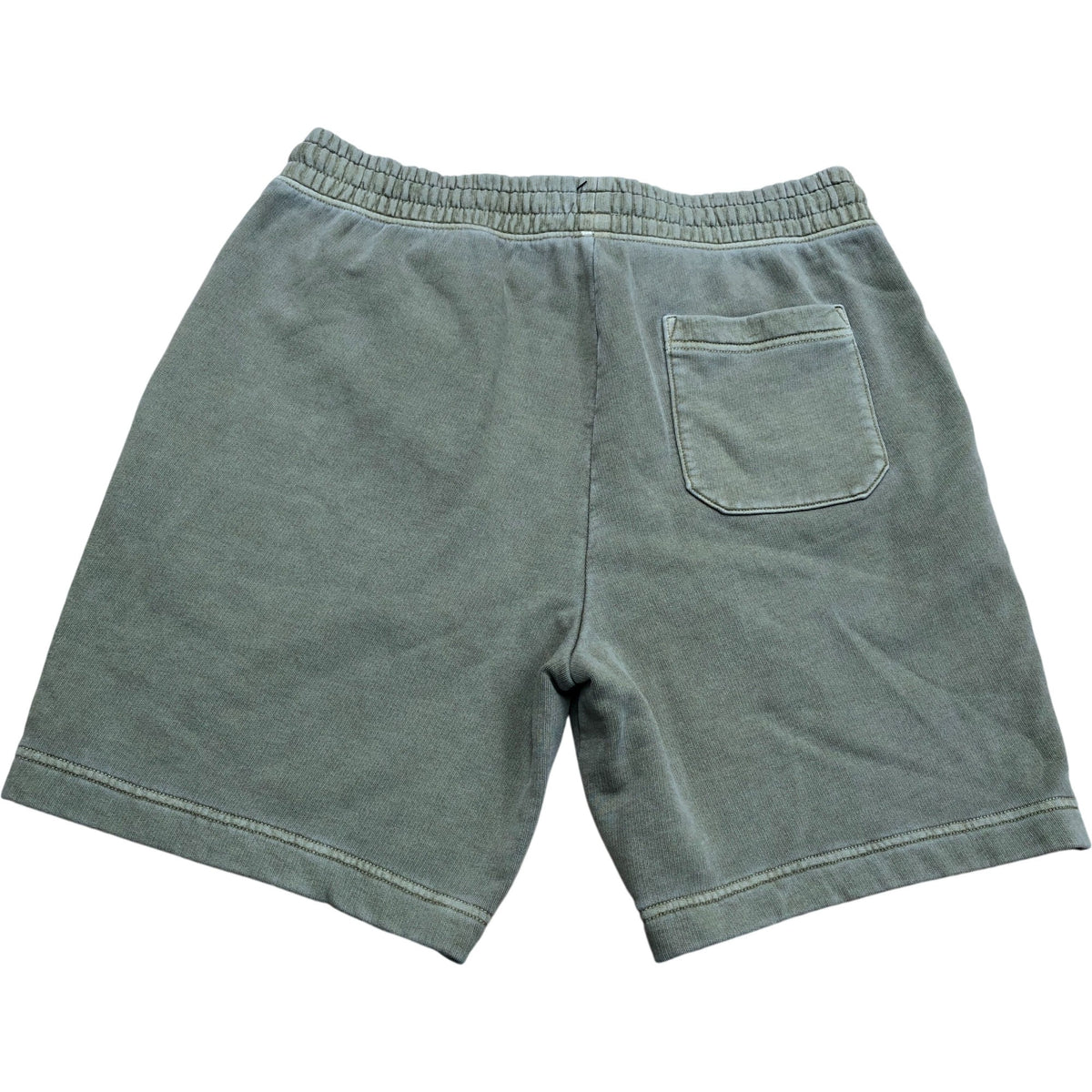 Olive Green Cotton Casual Elastic Waist Shorts Size M