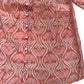 Orange Printed Cut Out Tie Blouse Size S