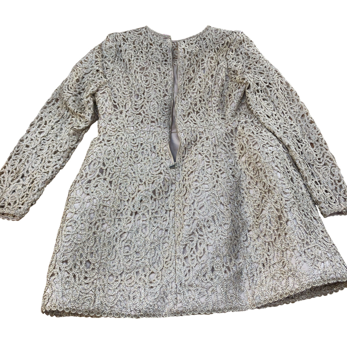 Long Sleeve Lace Dress Size Women's Elegant Floral Pattern