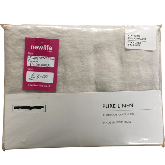 The White Company Oxford Pillowcase Standard 50x75cm Pure Linen European Flax
