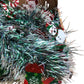 Christmas Garland Decorative Tinsel 5M Silver Green Red Snowflake Design