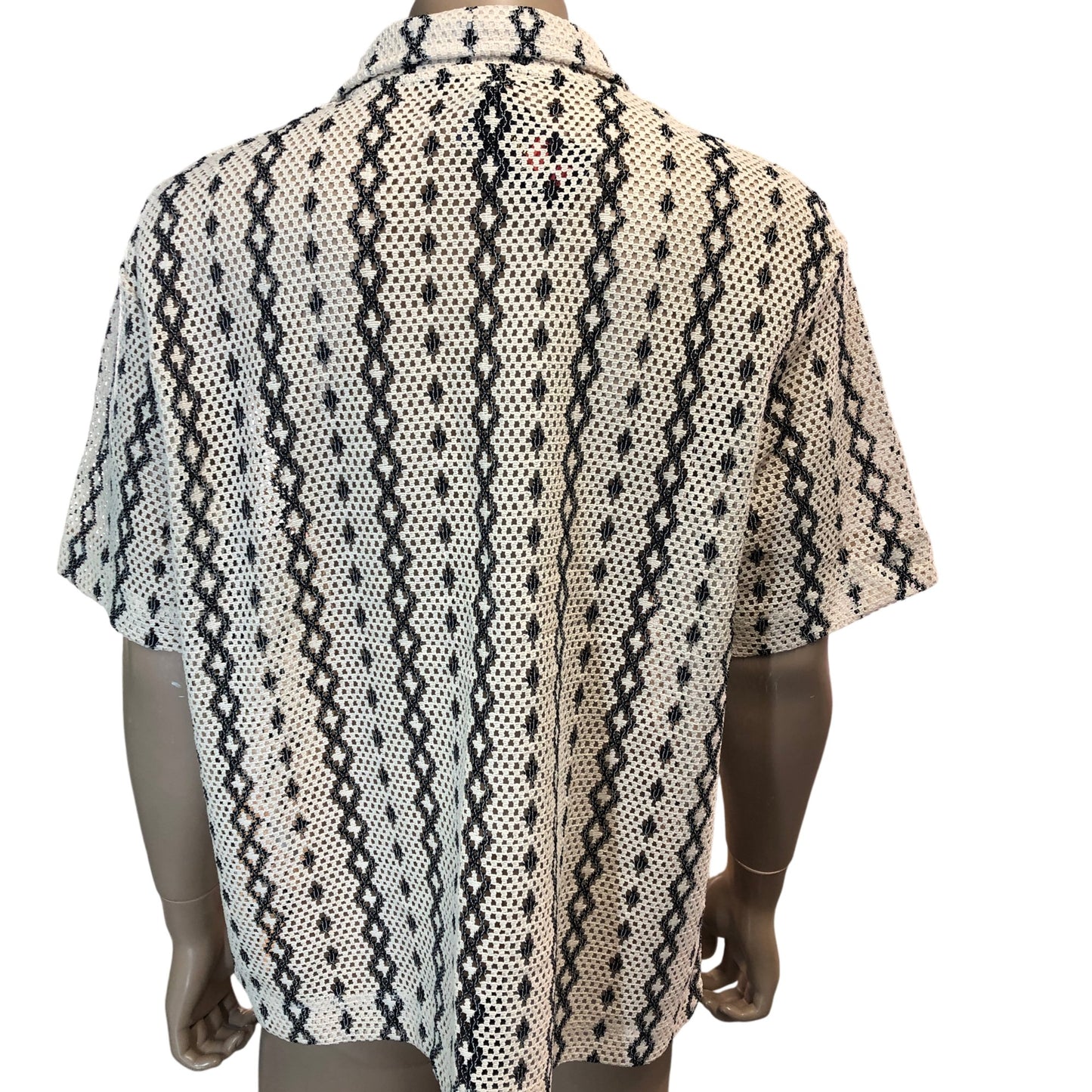 RIVER ISLAND Casual Shirt L Men's Short Sleeve Patterned Stylish Top