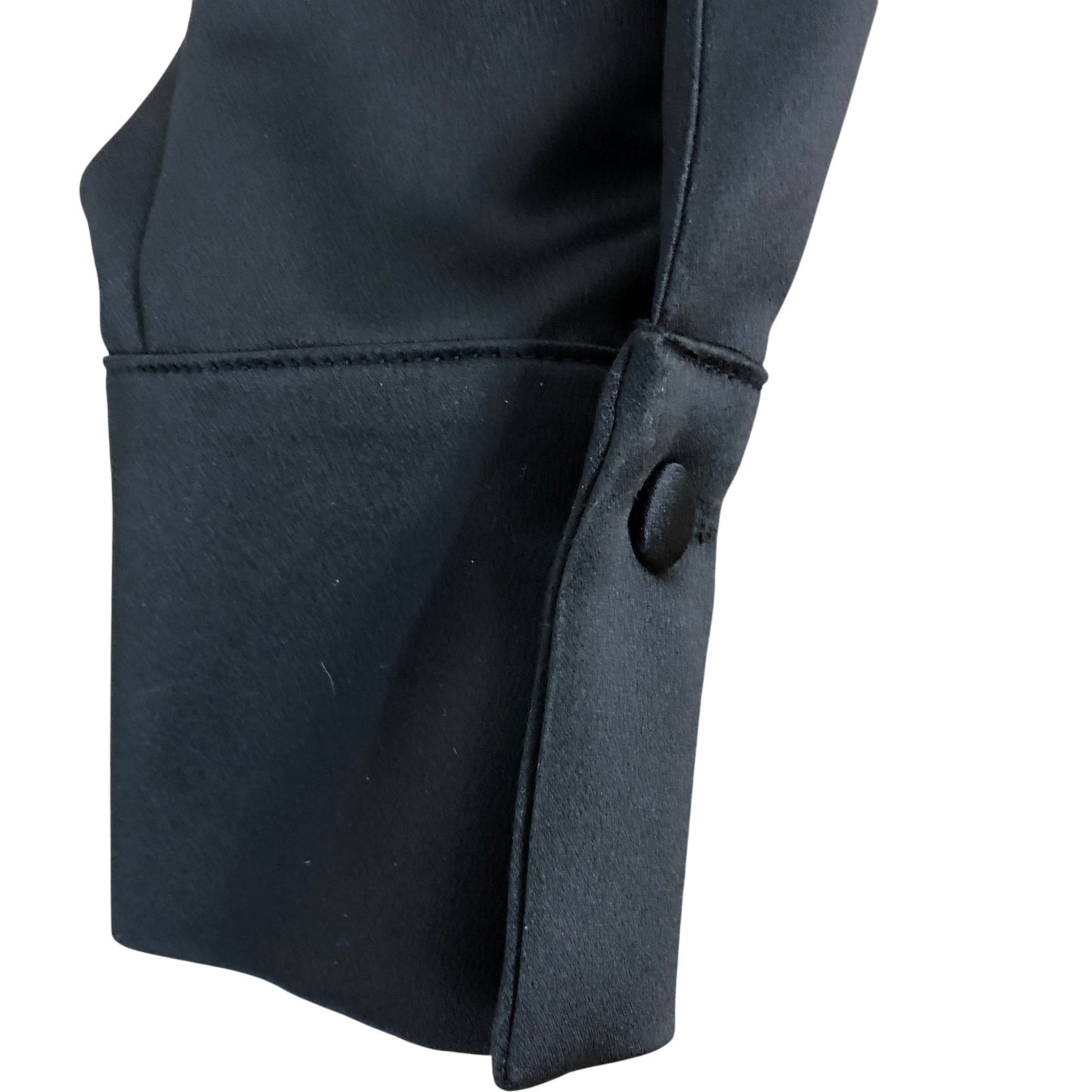 River Island Women's Black Satin Button Front Shirt With Flower Detail Size 6