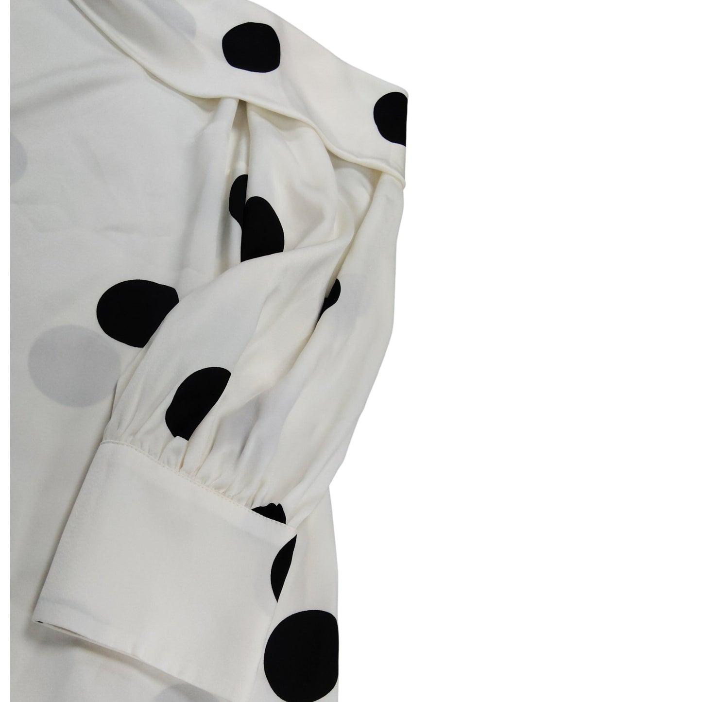 Curves By River Island Off The Shoulder Blouse Size 22 Women's Black Polka Dots