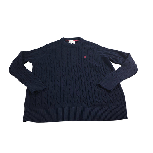 Joules Cable Knit Sweater XL Men's Navy Blue 100 Cotton Pullover Knitwear