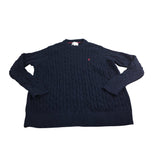 Joules Cable Knit Sweater XL Men's Navy Blue 100 Cotton Pullover Knitwear