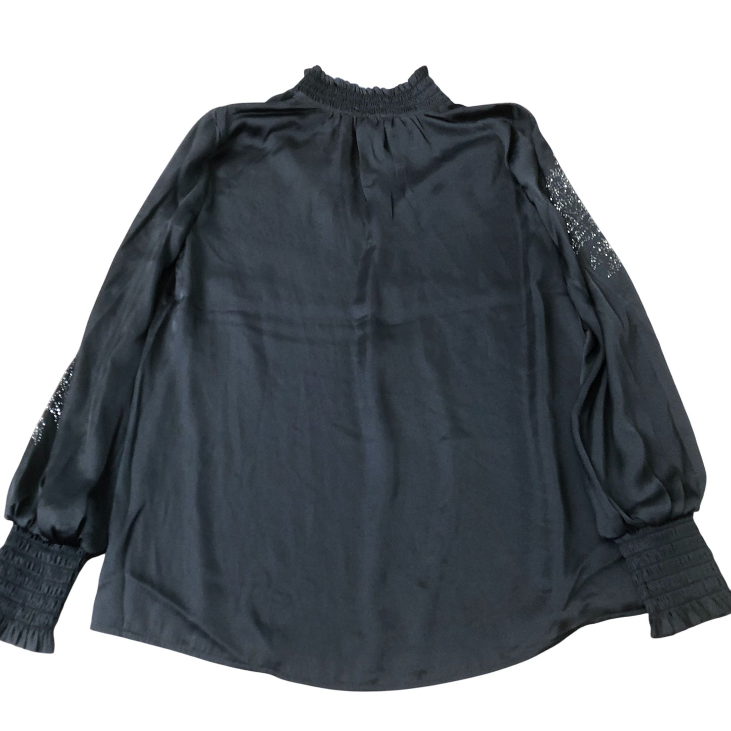 Black Blouse Women's Embellished Long Sleeve XS