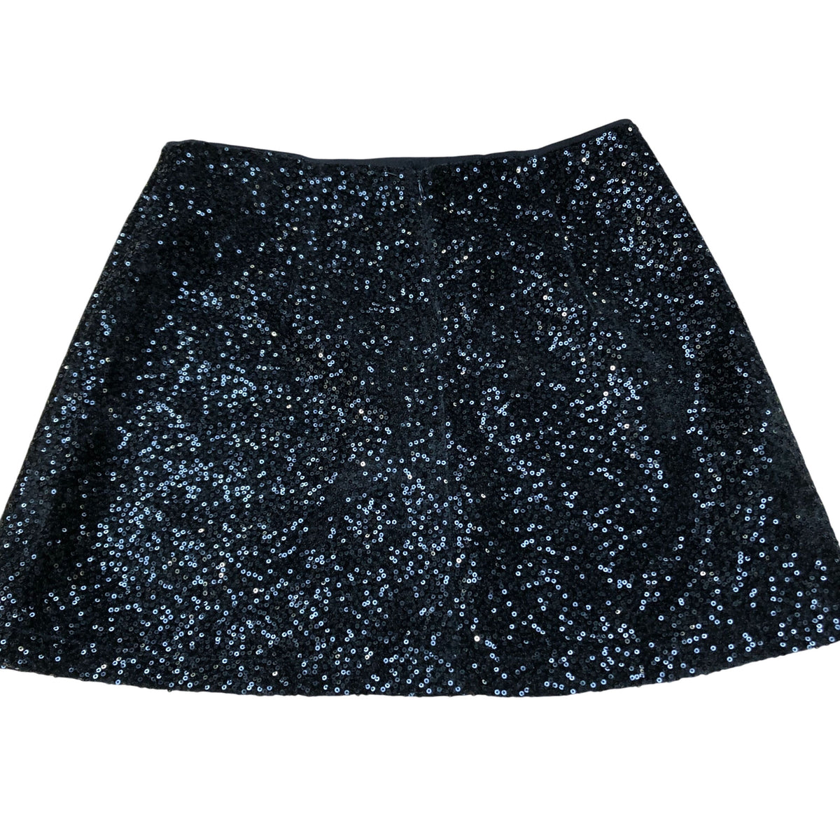 Sequin Skirt UK12 Women's Black Sparkly Mini Party Skirt