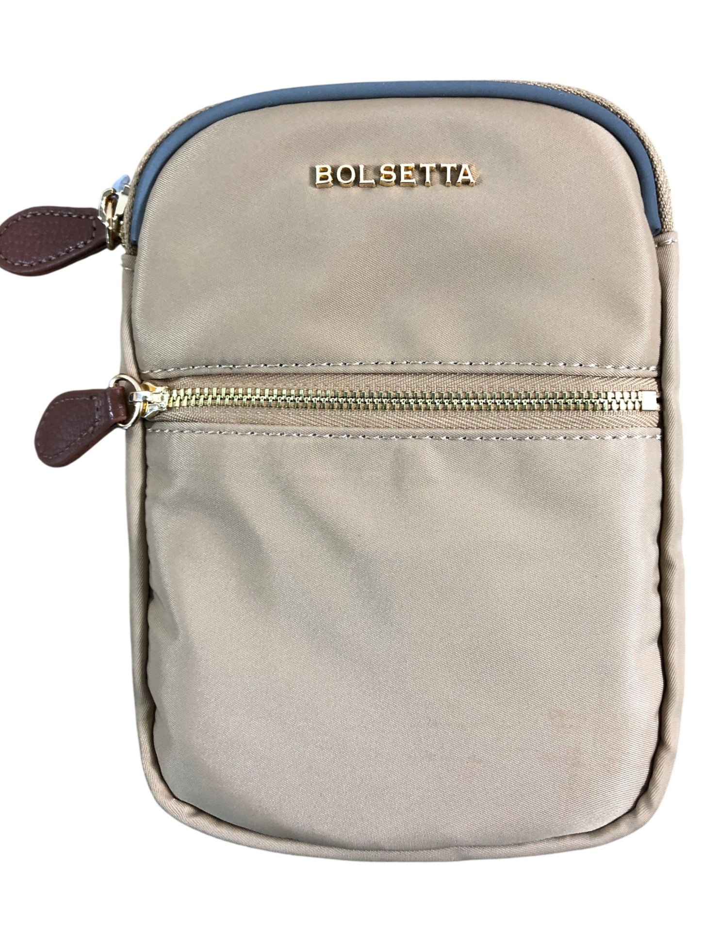 Bolsetta Women's Compact Handbag Crossbody Bag Waterproof Beige Travel Case