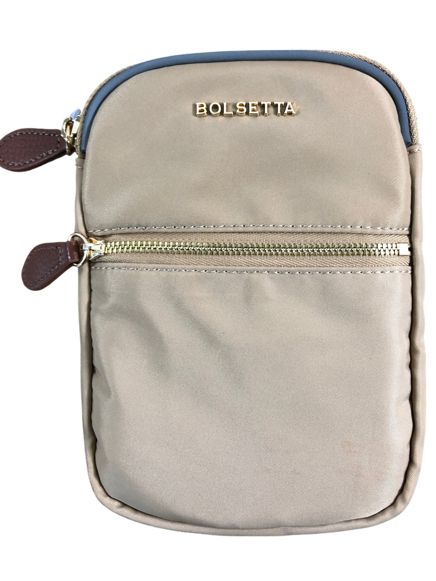 Bolsetta Women's Compact Handbag Crossbody Bag Waterproof Beige Travel Case
