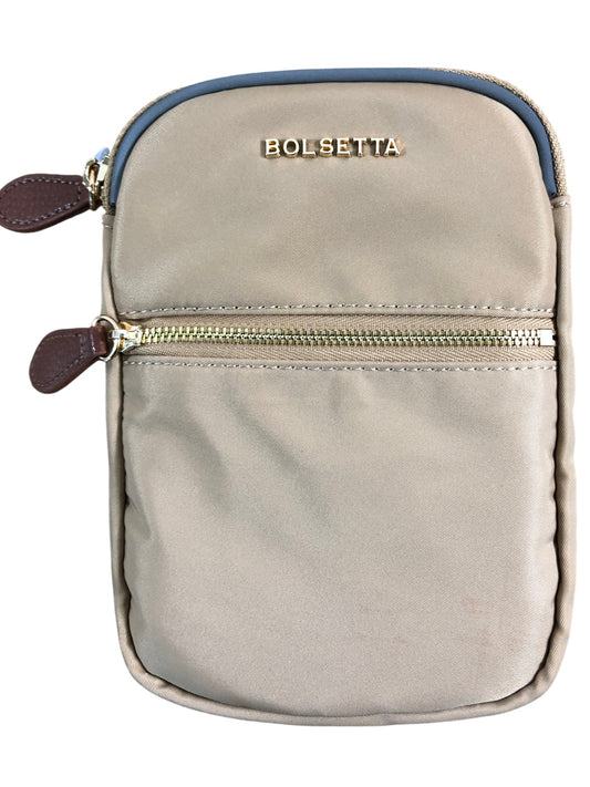 Bolsetta Women's Compact Handbag Crossbody Bag Waterproof Beige Travel Case
