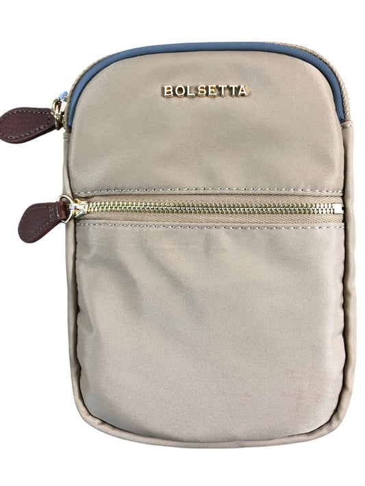 Bolsetta Women's Compact Handbag Crossbody Bag Waterproof Beige Travel Case
