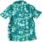 Kids Short Sleeve Shirt Age 6 Years Green Geometric Print