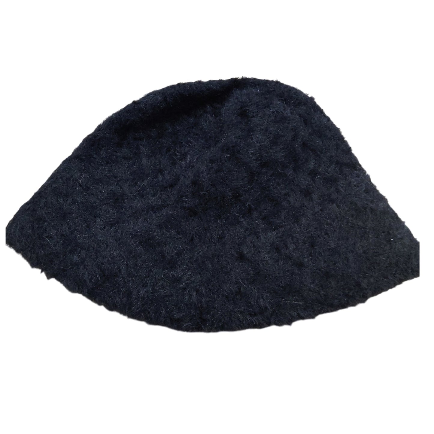 Black Beanie Hat Women's Fuzzy Knit Warm Casual Winter Accessory