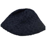 Black Beanie Hat Women's Fuzzy Knit Warm Casual Winter Accessory